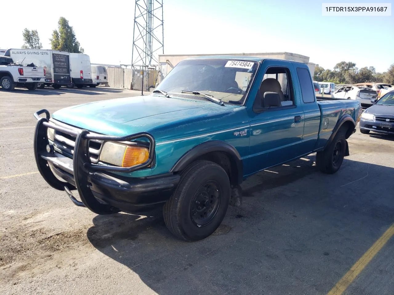 1993 Ford Ranger Super Cab VIN: 1FTDR15X3PPA91687 Lot: 75474584