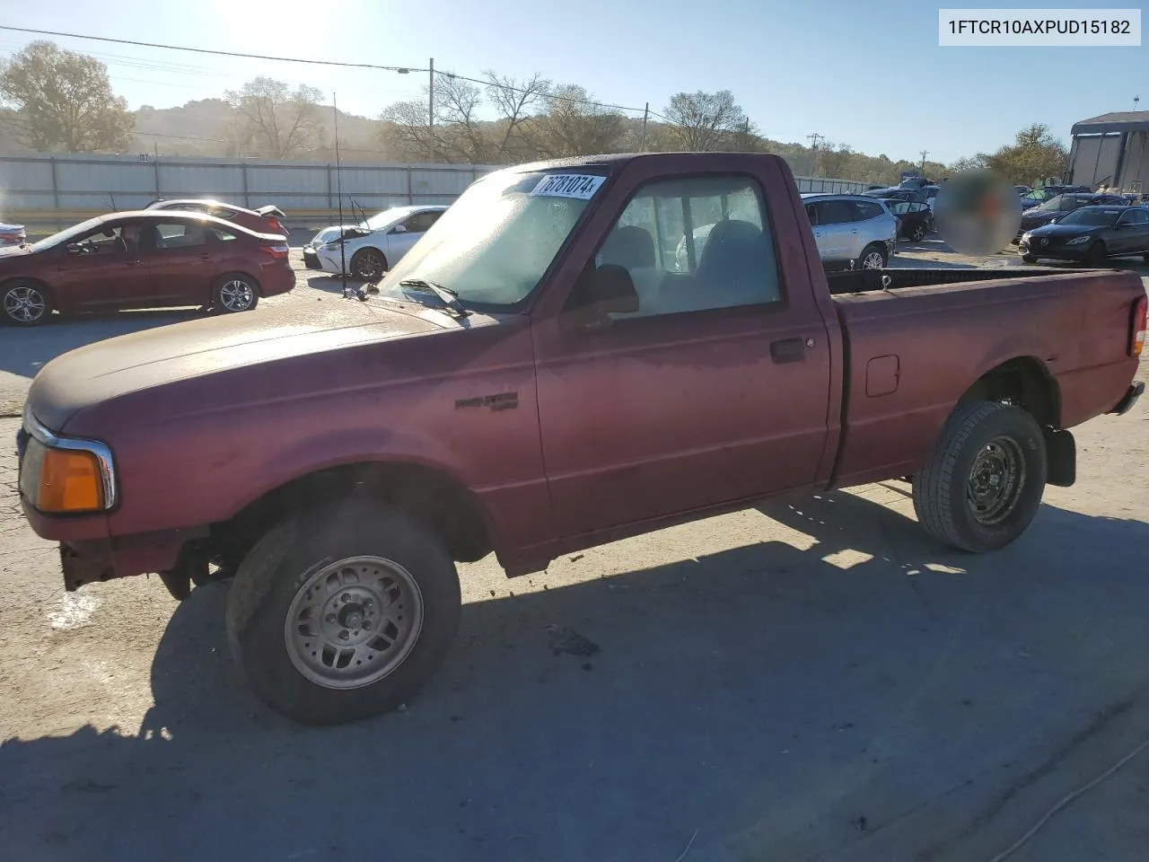 1993 Ford Ranger VIN: 1FTCR10AXPUD15182 Lot: 76781074