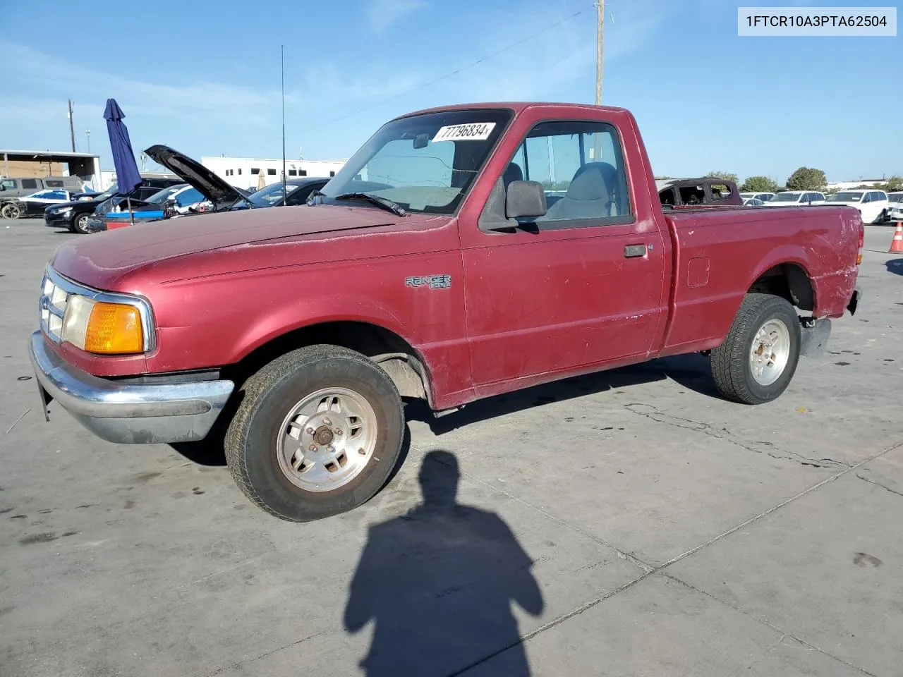 1993 Ford Ranger VIN: 1FTCR10A3PTA62504 Lot: 77796834