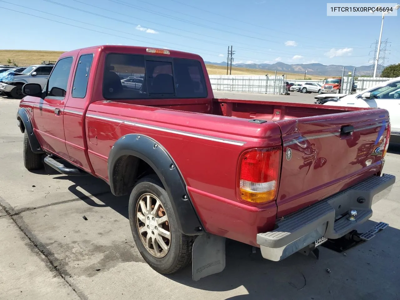 1994 Ford Ranger Super Cab VIN: 1FTCR15X0RPC46694 Lot: 71316384