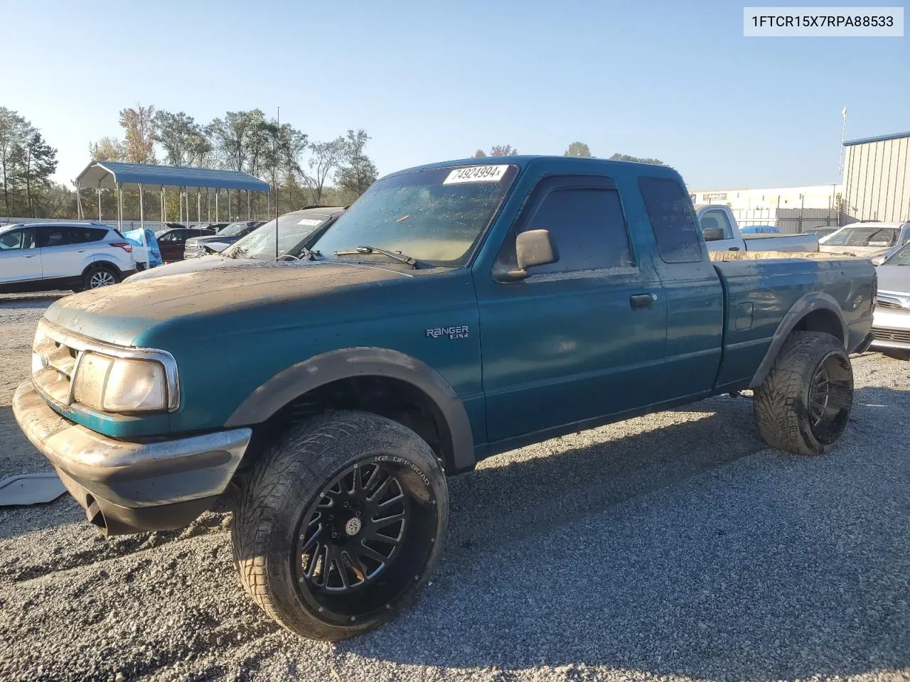 1994 Ford Ranger Super Cab VIN: 1FTCR15X7RPA88533 Lot: 74924994