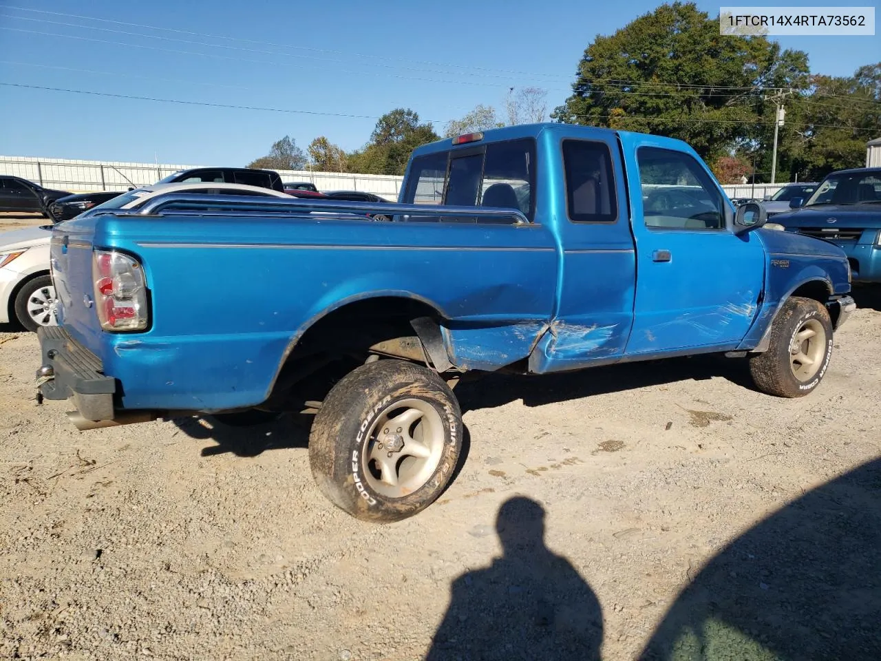 1994 Ford Ranger Super Cab VIN: 1FTCR14X4RTA73562 Lot: 76633764