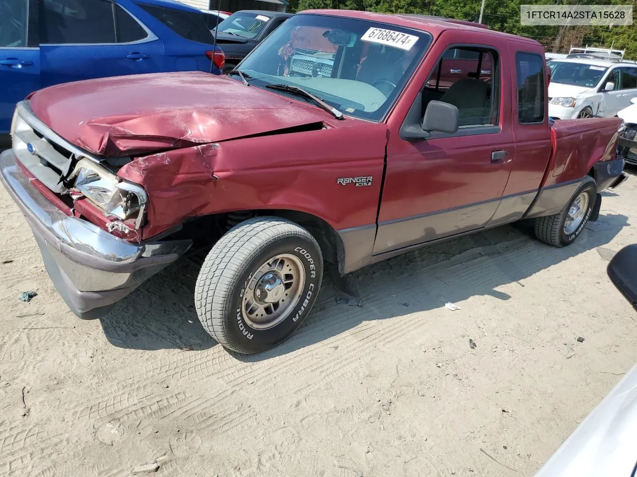 1995 Ford Ranger Super Cab VIN: 1FTCR14A2STA15628 Lot: 67686474