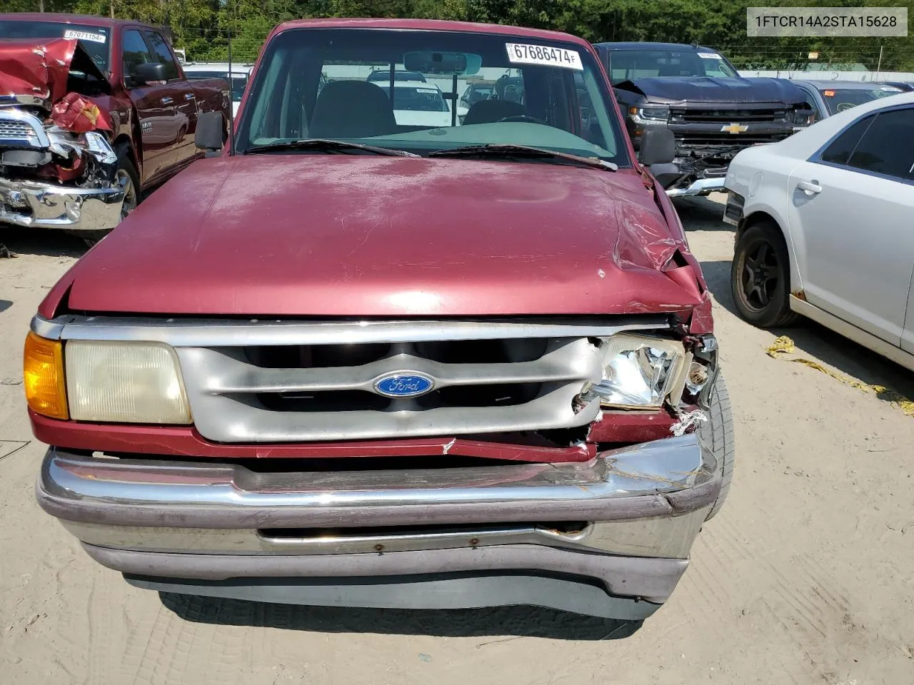 1995 Ford Ranger Super Cab VIN: 1FTCR14A2STA15628 Lot: 67686474