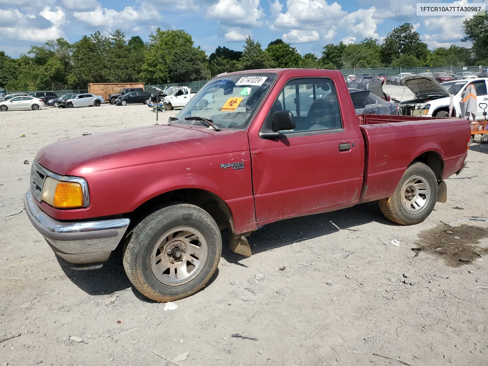 1996 Ford Ranger VIN: 1FTCR10A7TTA30987 Lot: 67141224