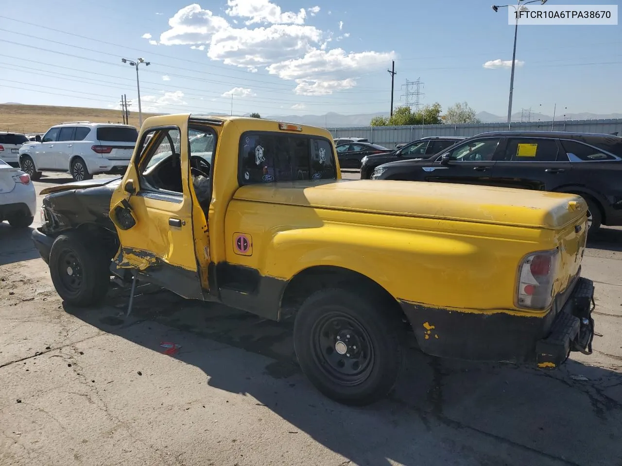 1996 Ford Ranger VIN: 1FTCR10A6TPA38670 Lot: 74734254