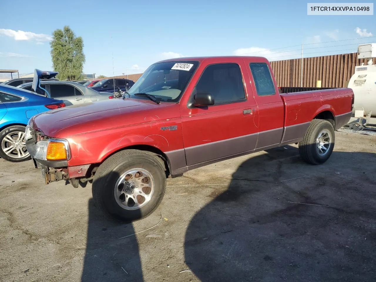 1997 Ford Ranger Super Cab VIN: 1FTCR14XXVPA10498 Lot: 74742824