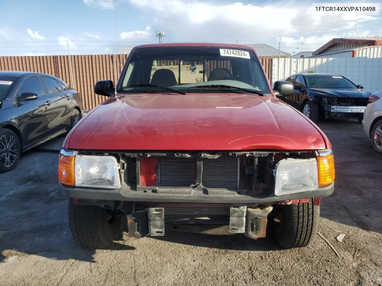 1997 Ford Ranger Super Cab VIN: 1FTCR14XXVPA10498 Lot: 74742824