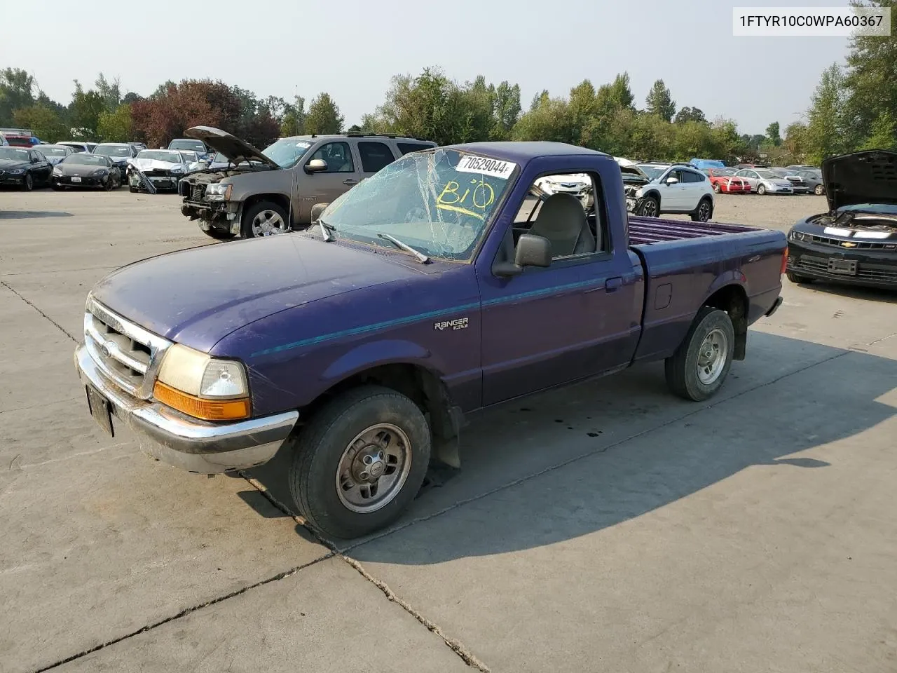 1998 Ford Ranger VIN: 1FTYR10C0WPA60367 Lot: 70529044