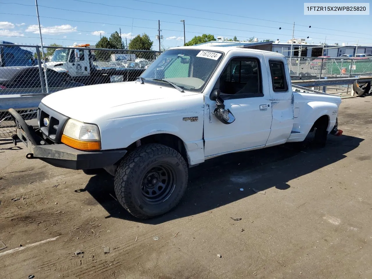 1998 Ford Ranger Super Cab VIN: 1FTZR15X2WPB25820 Lot: 71672724