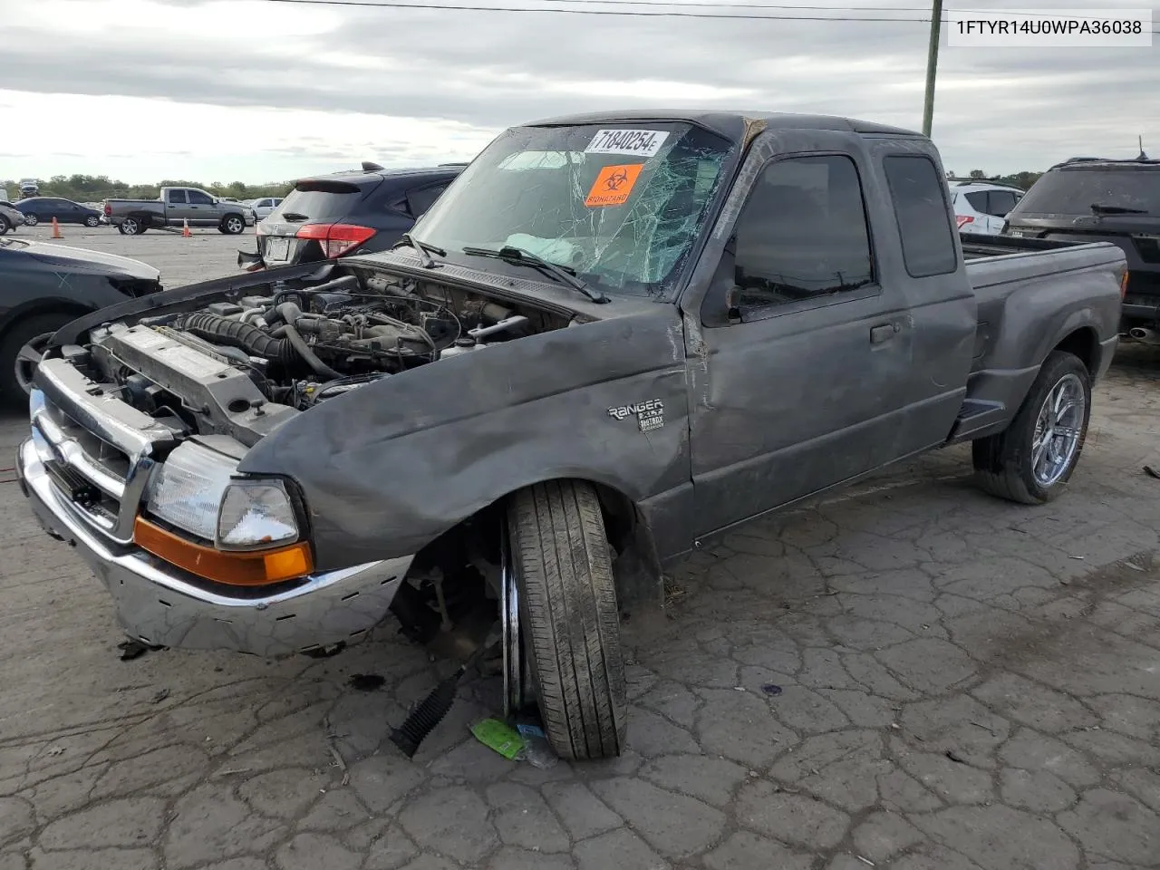 1998 Ford Ranger Super Cab VIN: 1FTYR14U0WPA36038 Lot: 71840254