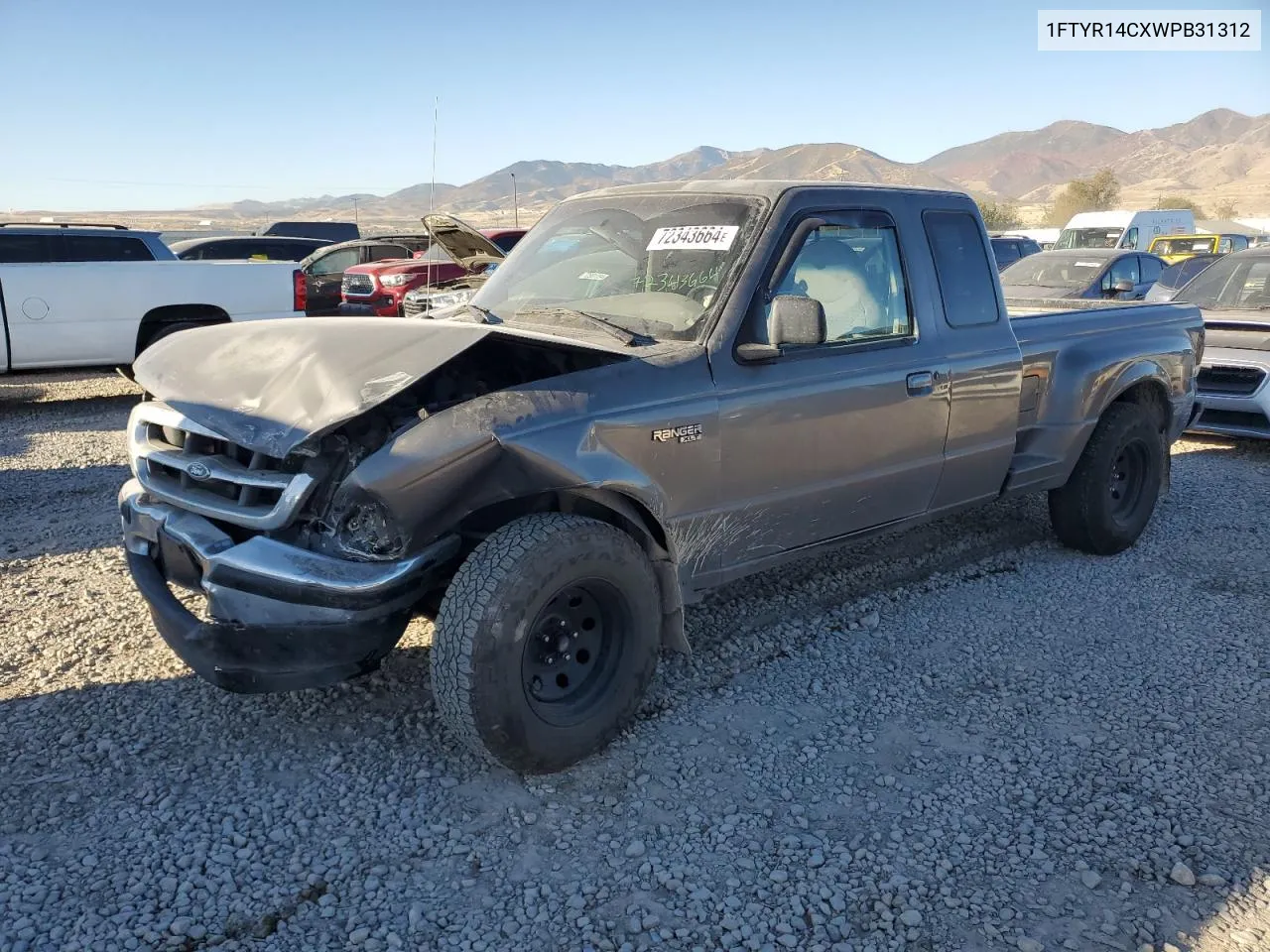 1998 Ford Ranger Super Cab VIN: 1FTYR14CXWPB31312 Lot: 72343664