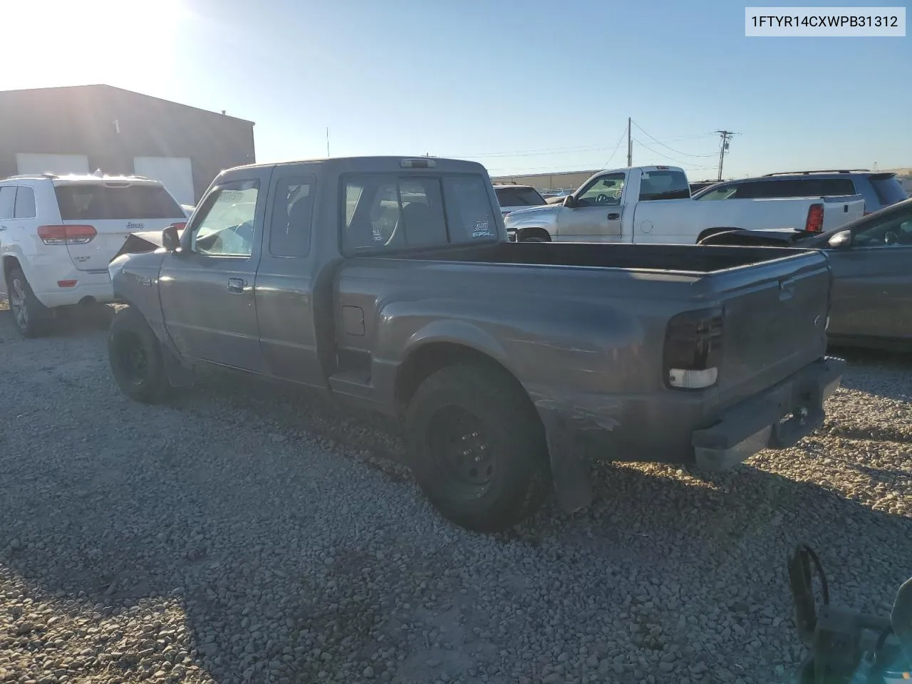 1998 Ford Ranger Super Cab VIN: 1FTYR14CXWPB31312 Lot: 72343664