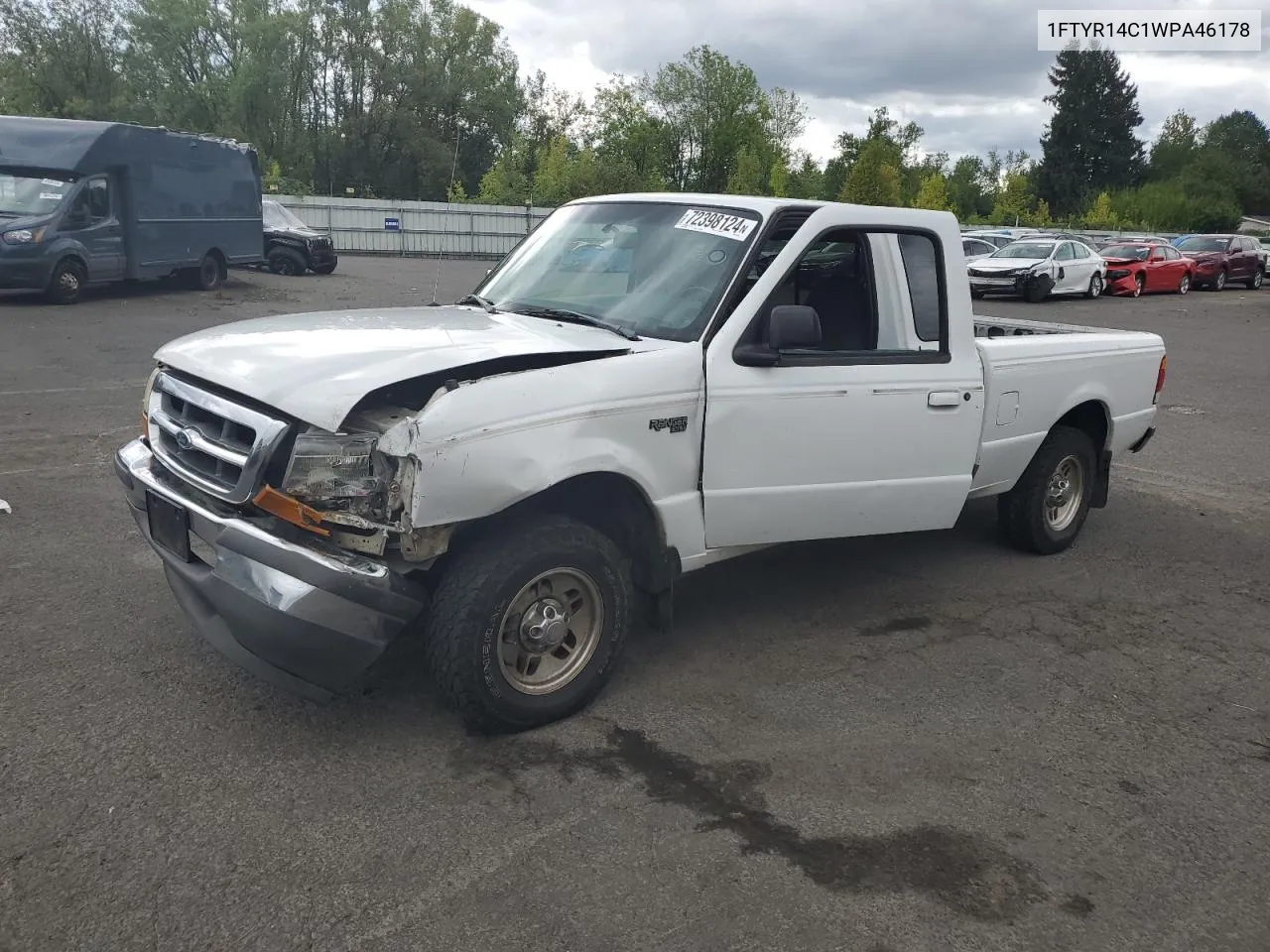 1998 Ford Ranger Super Cab VIN: 1FTYR14C1WPA46178 Lot: 72398124