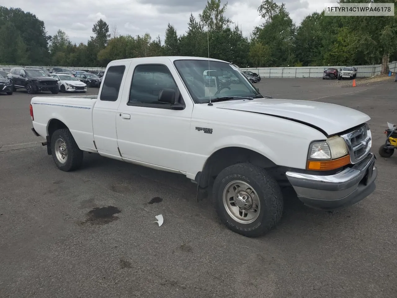 1998 Ford Ranger Super Cab VIN: 1FTYR14C1WPA46178 Lot: 72398124