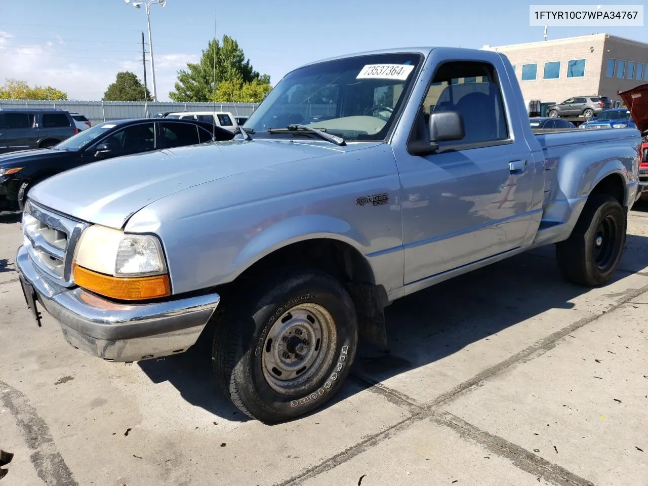 1998 Ford Ranger VIN: 1FTYR10C7WPA34767 Lot: 73537364