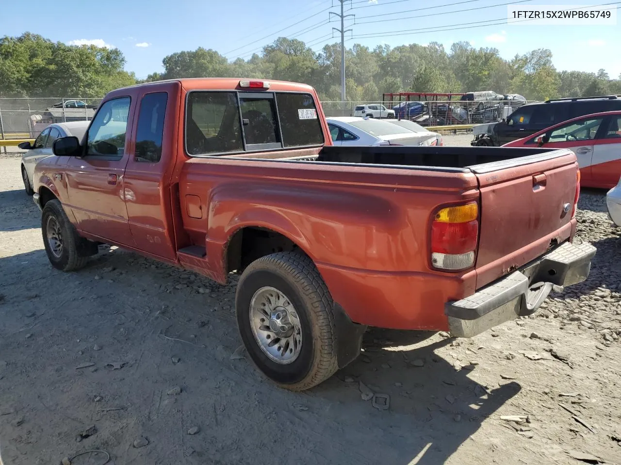 1998 Ford Ranger Super Cab VIN: 1FTZR15X2WPB65749 Lot: 74632624