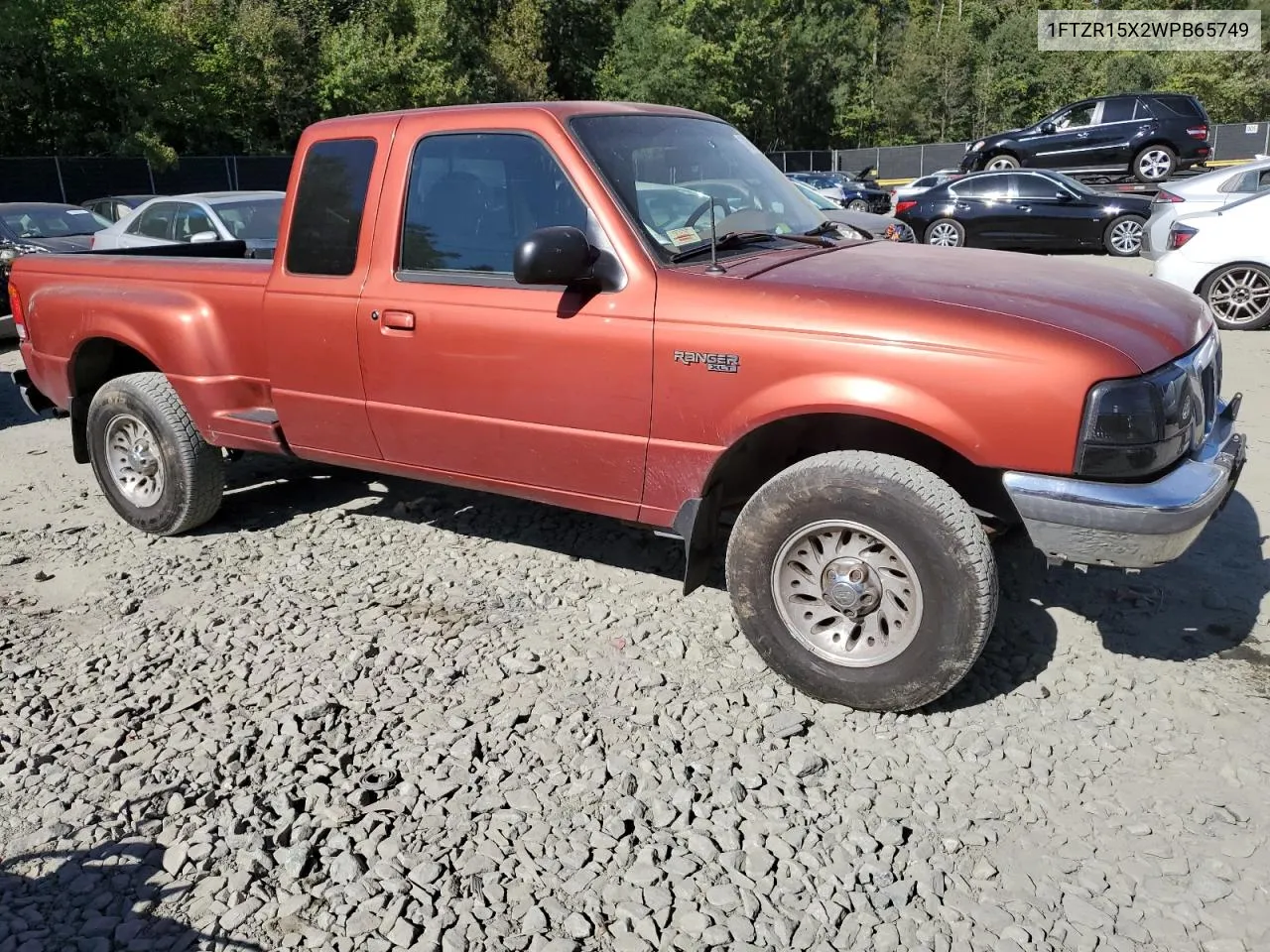 1998 Ford Ranger Super Cab VIN: 1FTZR15X2WPB65749 Lot: 74632624