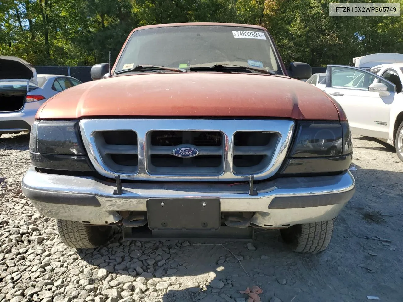 1998 Ford Ranger Super Cab VIN: 1FTZR15X2WPB65749 Lot: 74632624