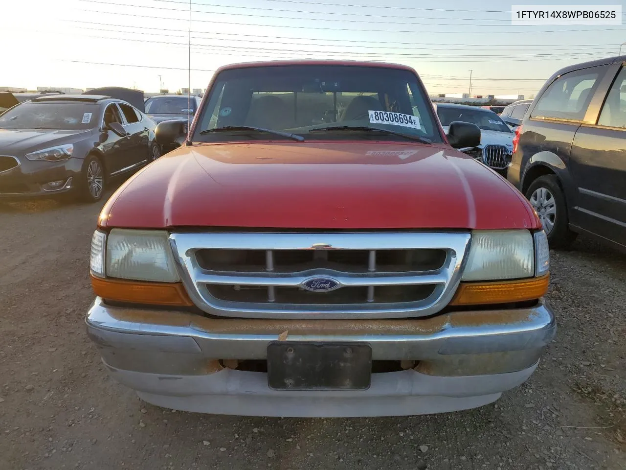 1998 Ford Ranger Super Cab VIN: 1FTYR14X8WPB06525 Lot: 80308694