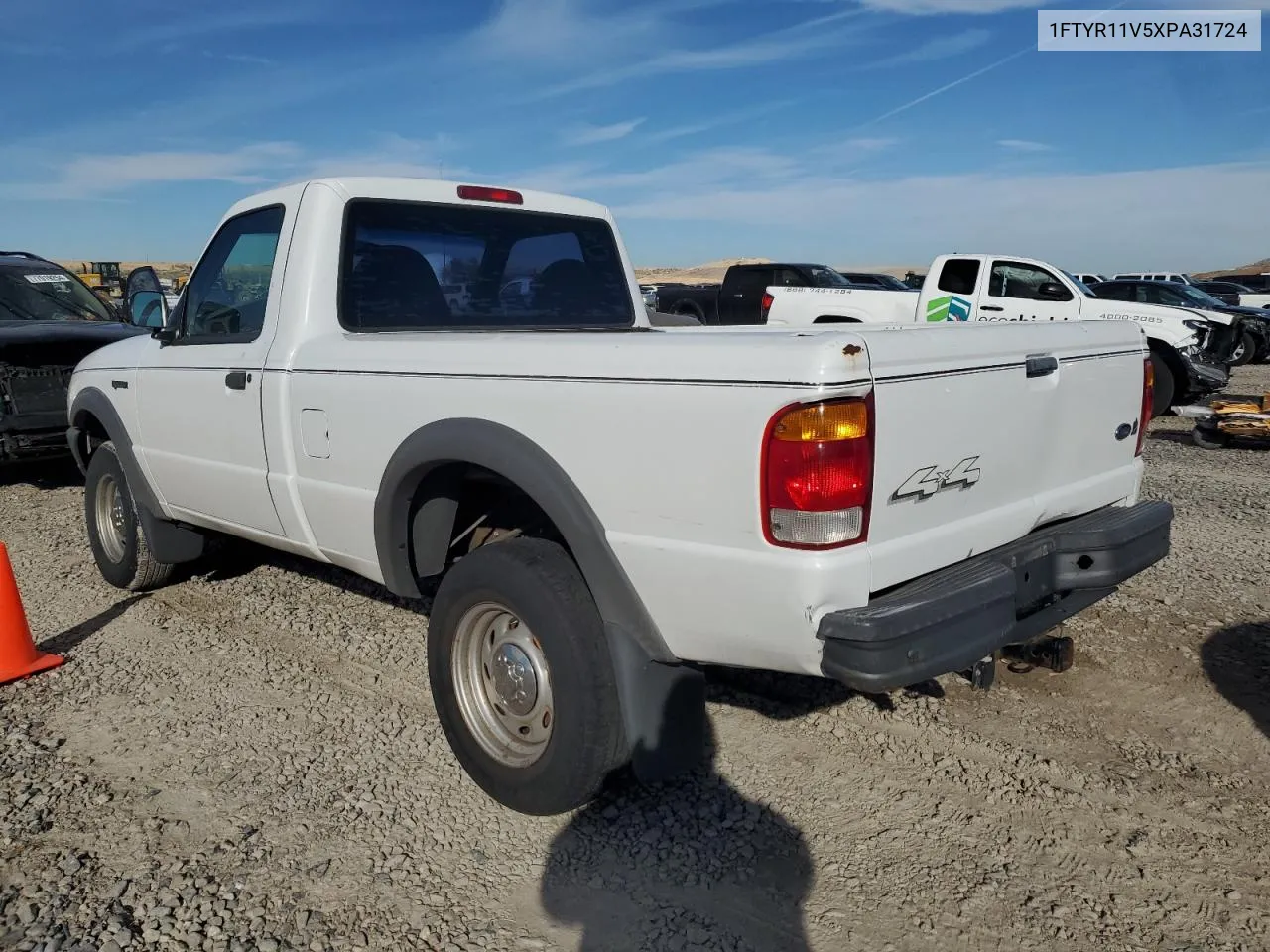 1999 Ford Ranger VIN: 1FTYR11V5XPA31724 Lot: 73192384