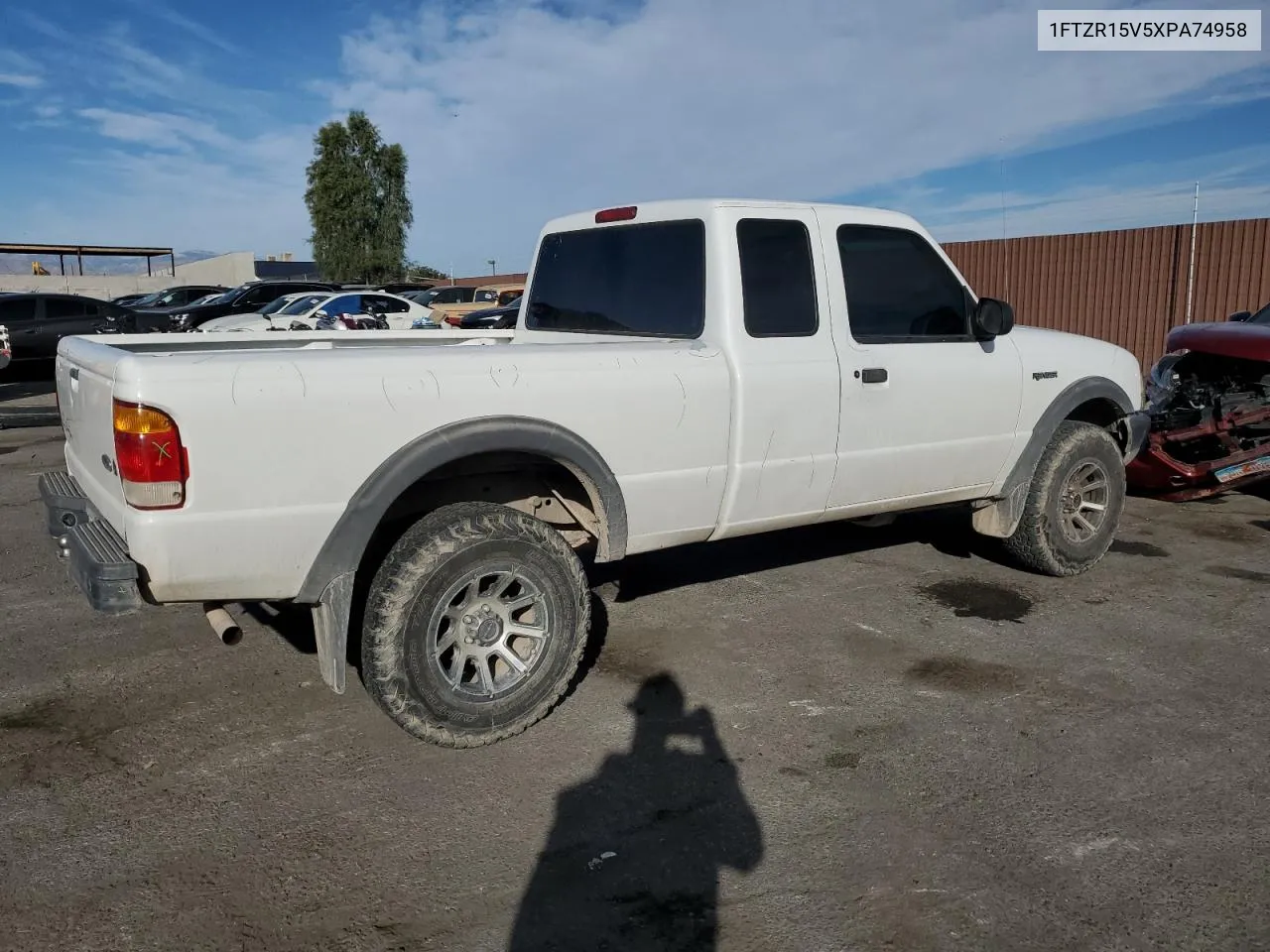 1999 Ford Ranger Super Cab VIN: 1FTZR15V5XPA74958 Lot: 77649904