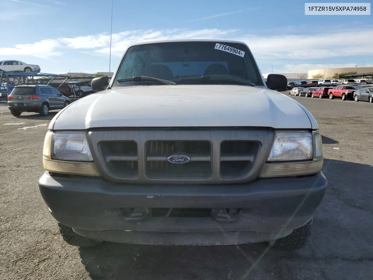 1999 Ford Ranger Super Cab VIN: 1FTZR15V5XPA74958 Lot: 77649904