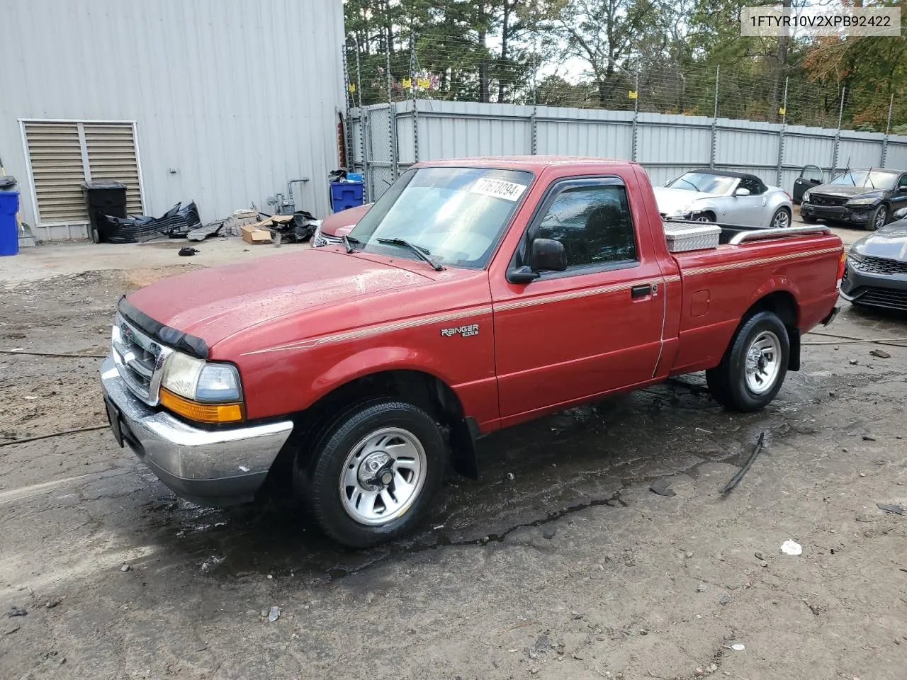 1999 Ford Ranger VIN: 1FTYR10V2XPB92422 Lot: 77678094