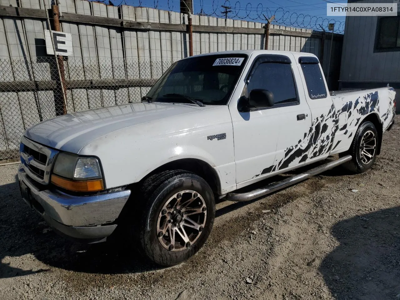 1999 Ford Ranger Super Cab VIN: 1FTYR14C0XPA08314 Lot: 78036824