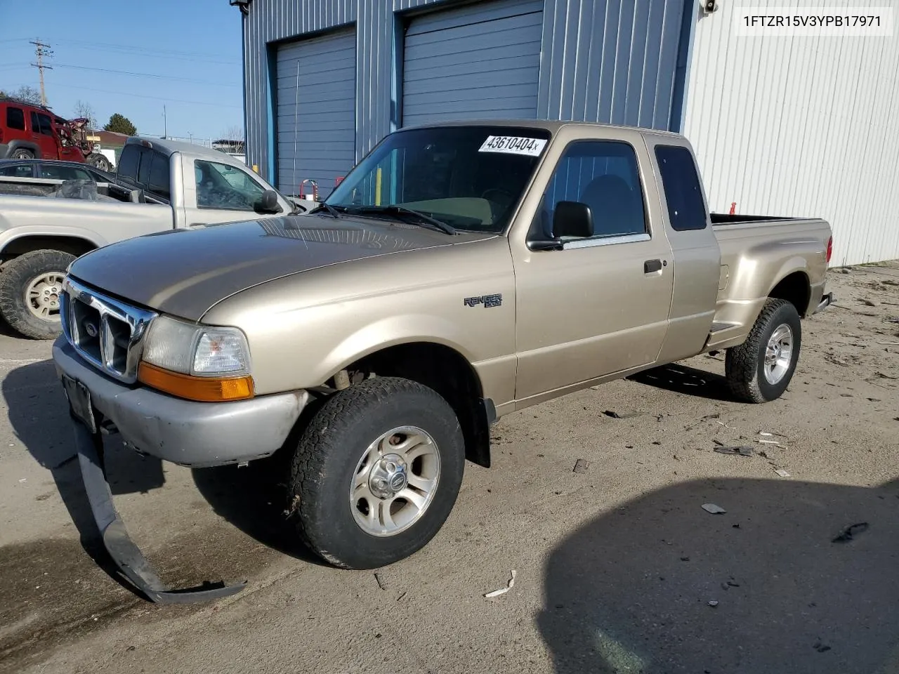 2000 Ford Ranger Super Cab VIN: 1FTZR15V3YPB17971 Lot: 43610404