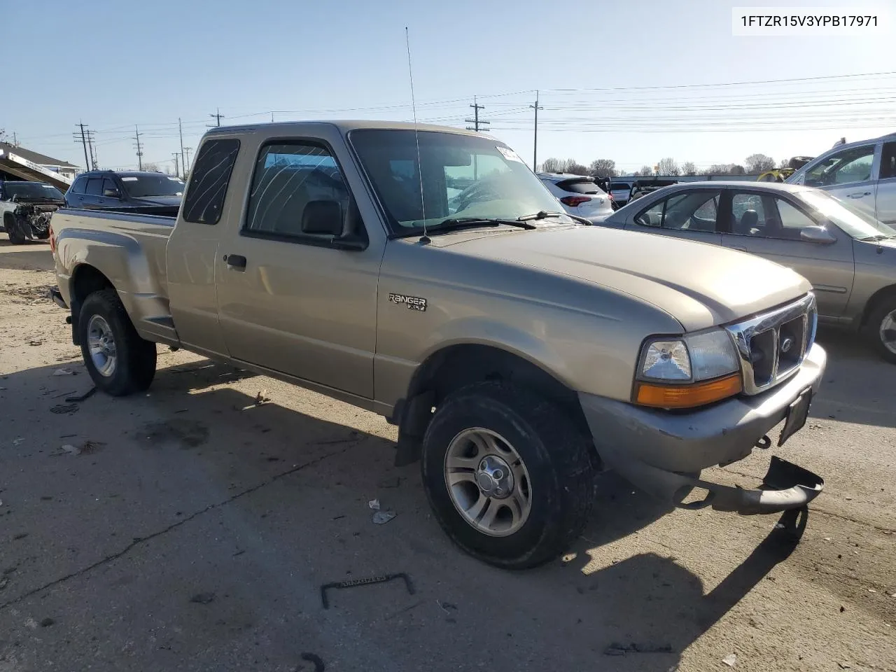 2000 Ford Ranger Super Cab VIN: 1FTZR15V3YPB17971 Lot: 43610404