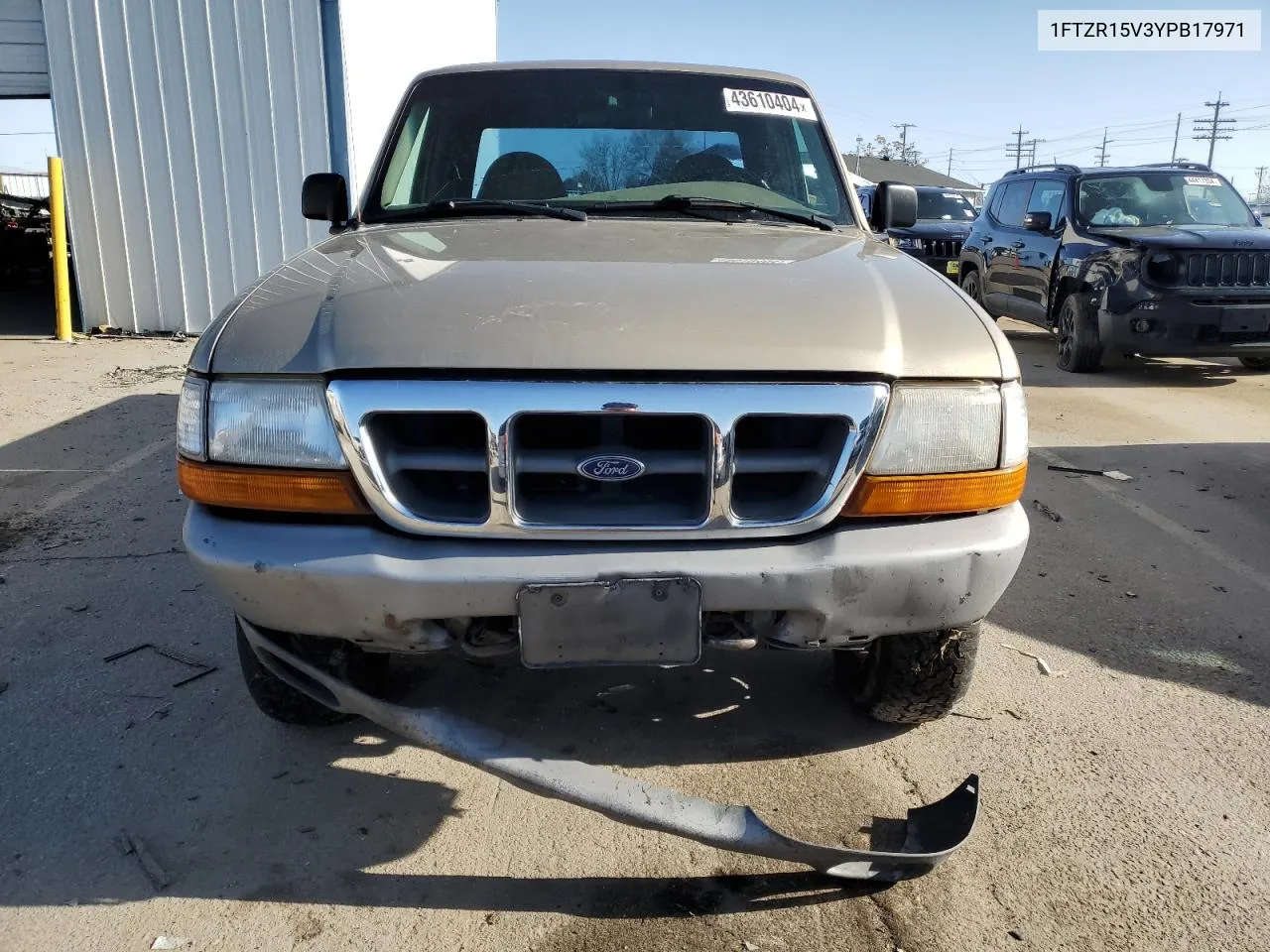 2000 Ford Ranger Super Cab VIN: 1FTZR15V3YPB17971 Lot: 43610404