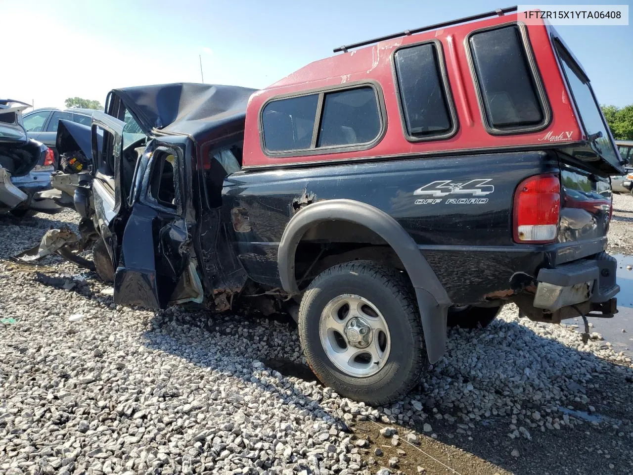 2000 Ford Ranger Super Cab VIN: 1FTZR15X1YTA06408 Lot: 56631474