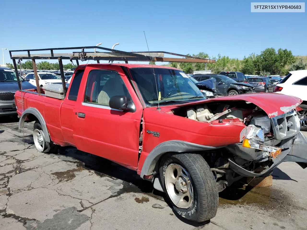 2000 Ford Ranger Super Cab VIN: 1FTZR15X1YPB40683 Lot: 62088064