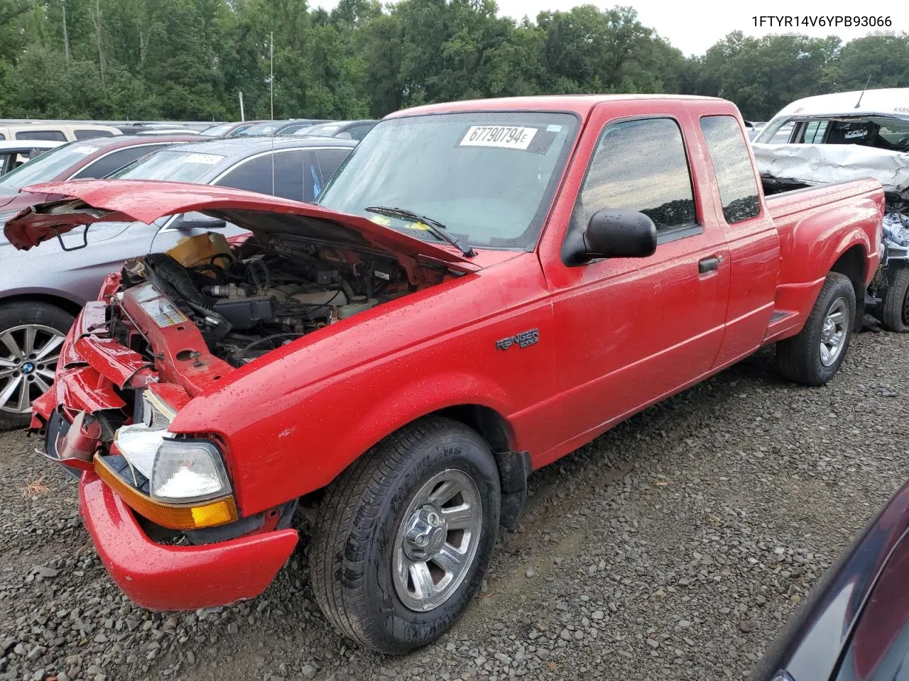 2000 Ford Ranger Super Cab VIN: 1FTYR14V6YPB93066 Lot: 67790794