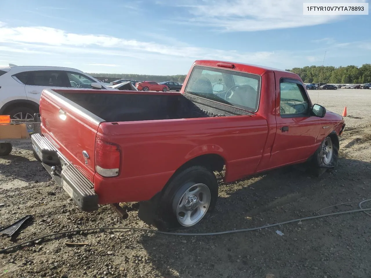 2000 Ford Ranger VIN: 1FTYR10V7YTA78893 Lot: 69951734