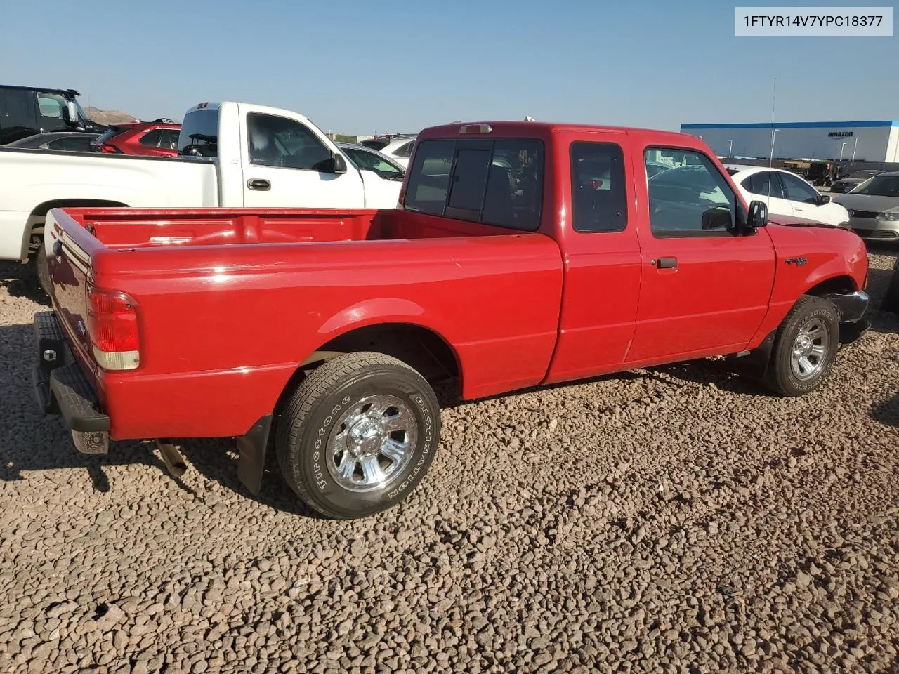 2000 Ford Ranger Super Cab VIN: 1FTYR14V7YPC18377 Lot: 70619504