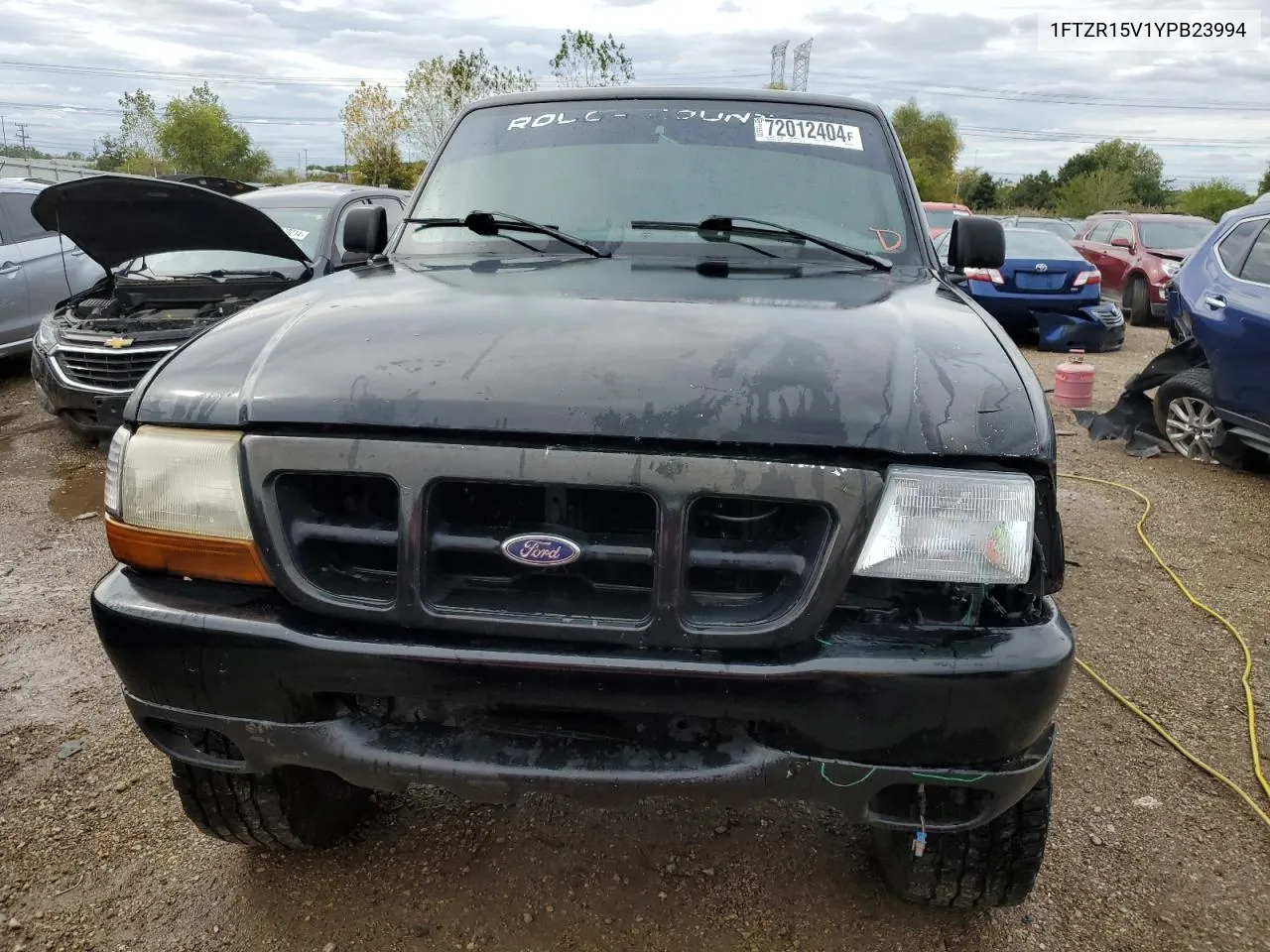 2000 Ford Ranger Super Cab VIN: 1FTZR15V1YPB23994 Lot: 72012404