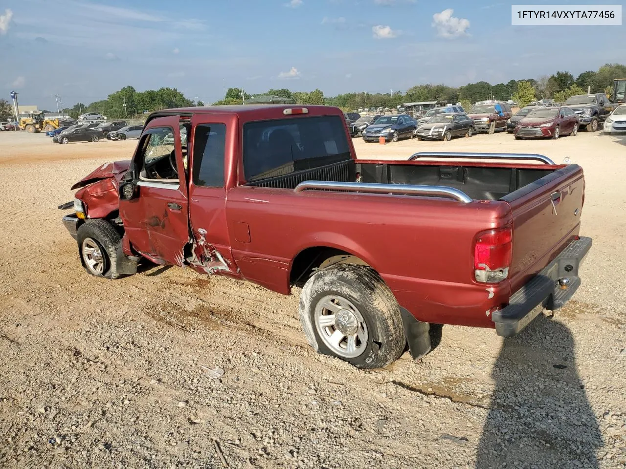 2000 Ford Ranger Super Cab VIN: 1FTYR14VXYTA77456 Lot: 72766814