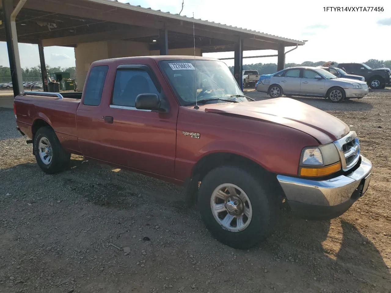 2000 Ford Ranger Super Cab VIN: 1FTYR14VXYTA77456 Lot: 72766814