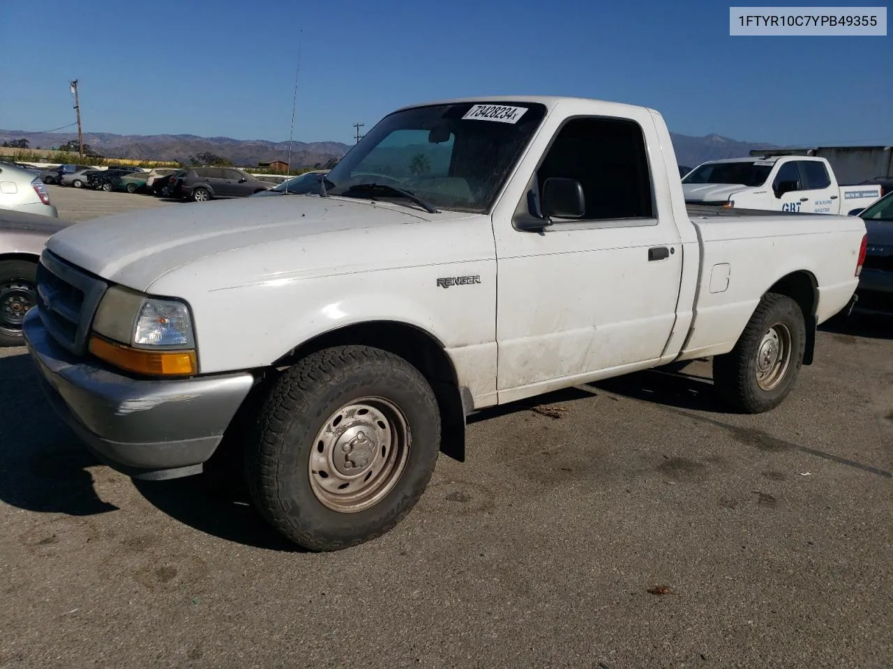 2000 Ford Ranger VIN: 1FTYR10C7YPB49355 Lot: 73428234