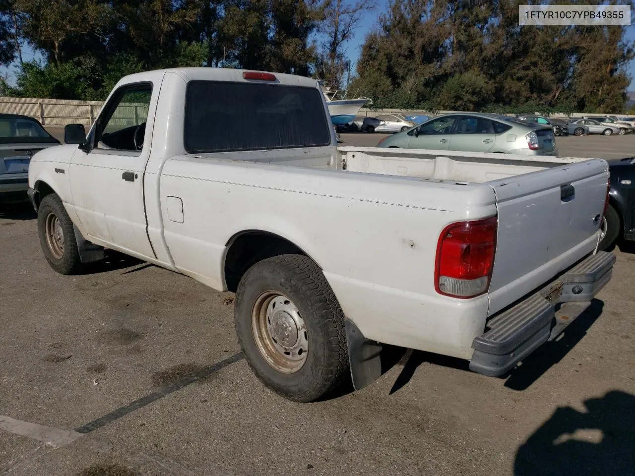 2000 Ford Ranger VIN: 1FTYR10C7YPB49355 Lot: 73428234