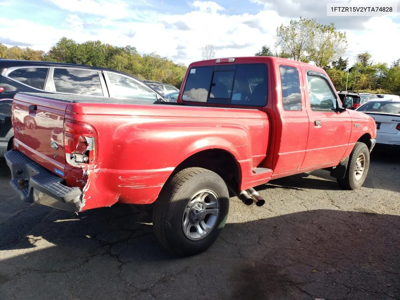 2000 Ford Ranger Super Cab VIN: 1FTZR15V2YTA74828 Lot: 75085714