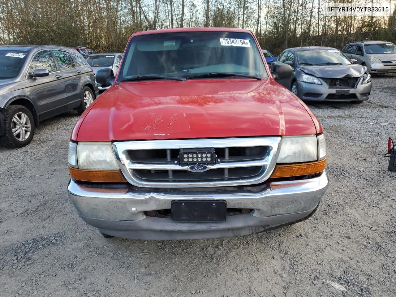 2000 Ford Ranger Super Cab VIN: 1FTYR14V0YTB33615 Lot: 75343794