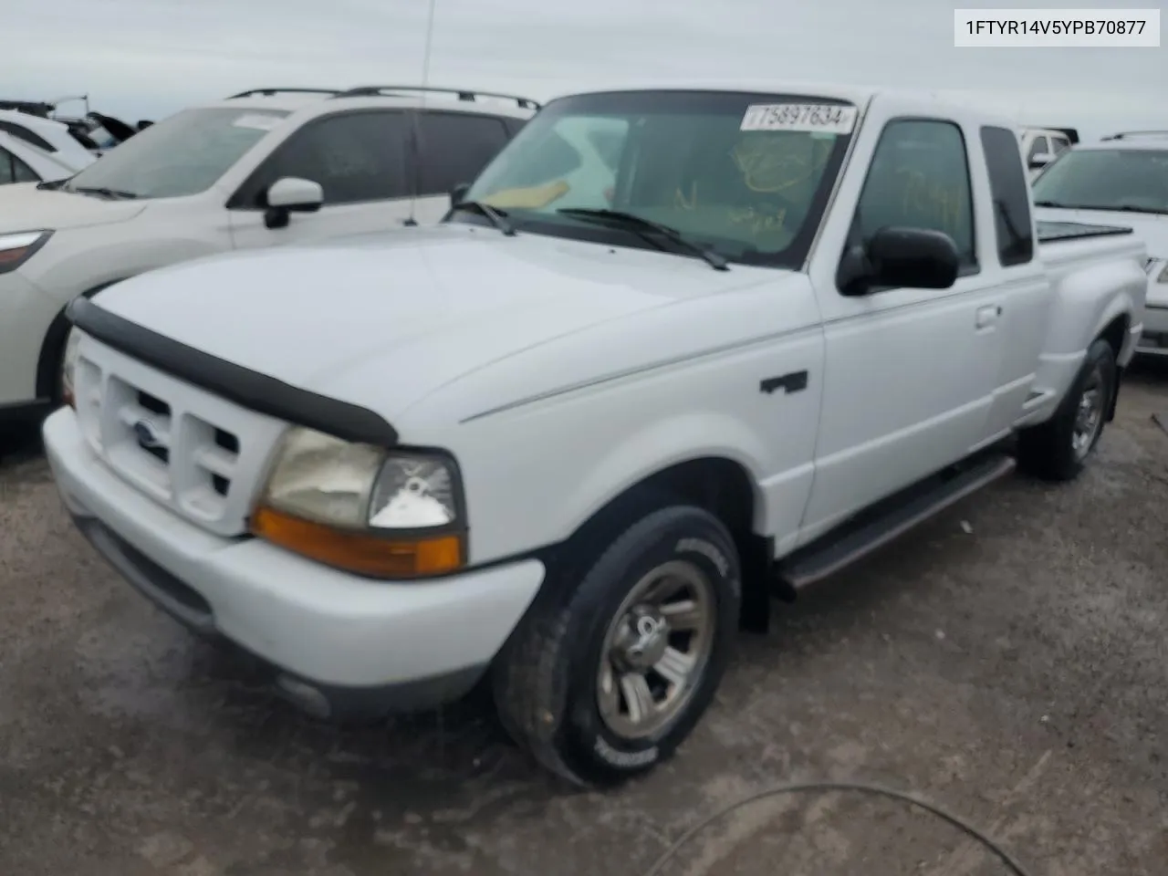 2000 Ford Ranger Super Cab VIN: 1FTYR14V5YPB70877 Lot: 75897634