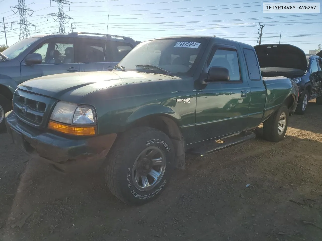 2000 Ford Ranger Super Cab VIN: 1FTYR14V8YTA25257 Lot: 76510404