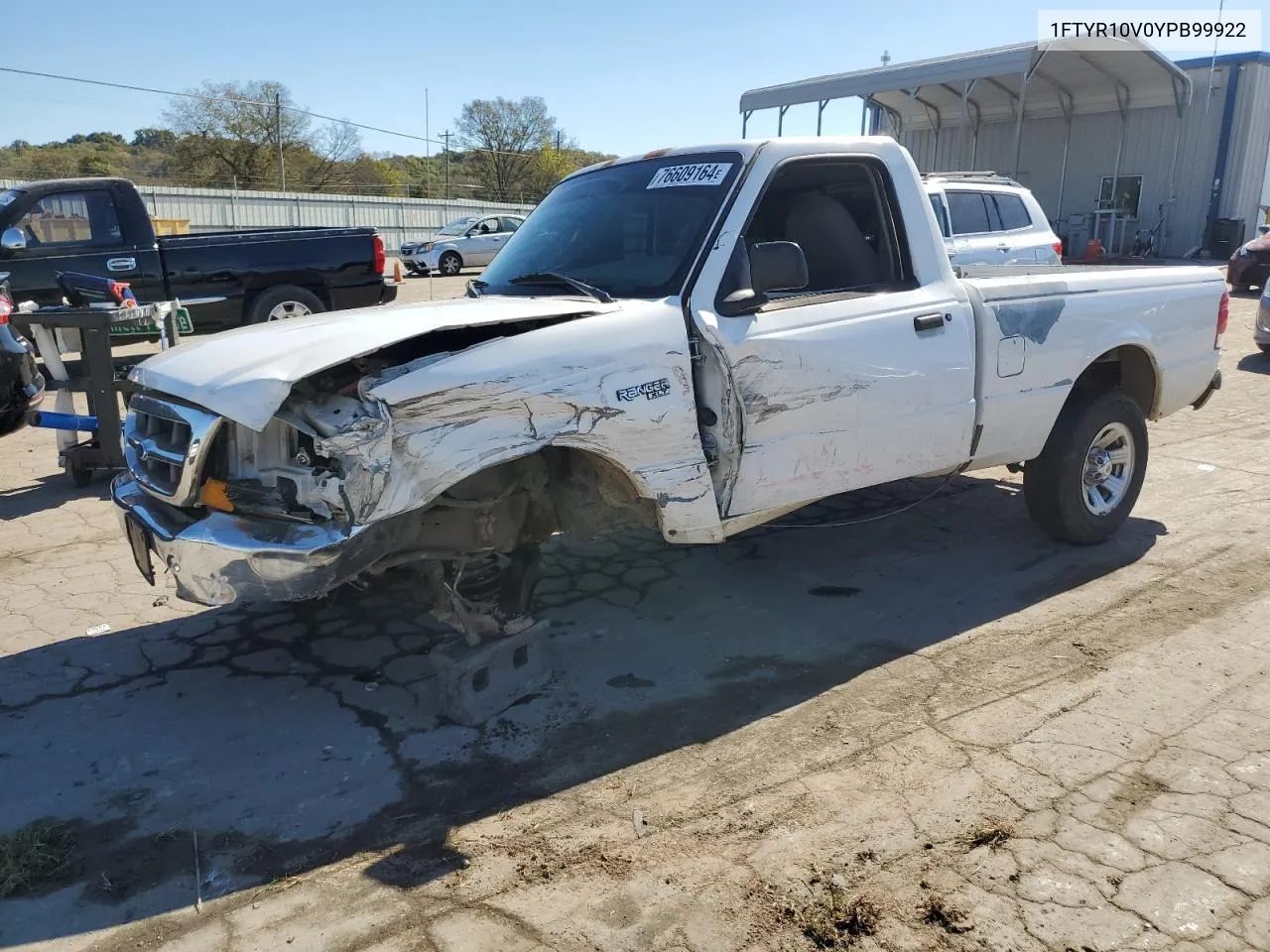 2000 Ford Ranger VIN: 1FTYR10V0YPB99922 Lot: 76609164