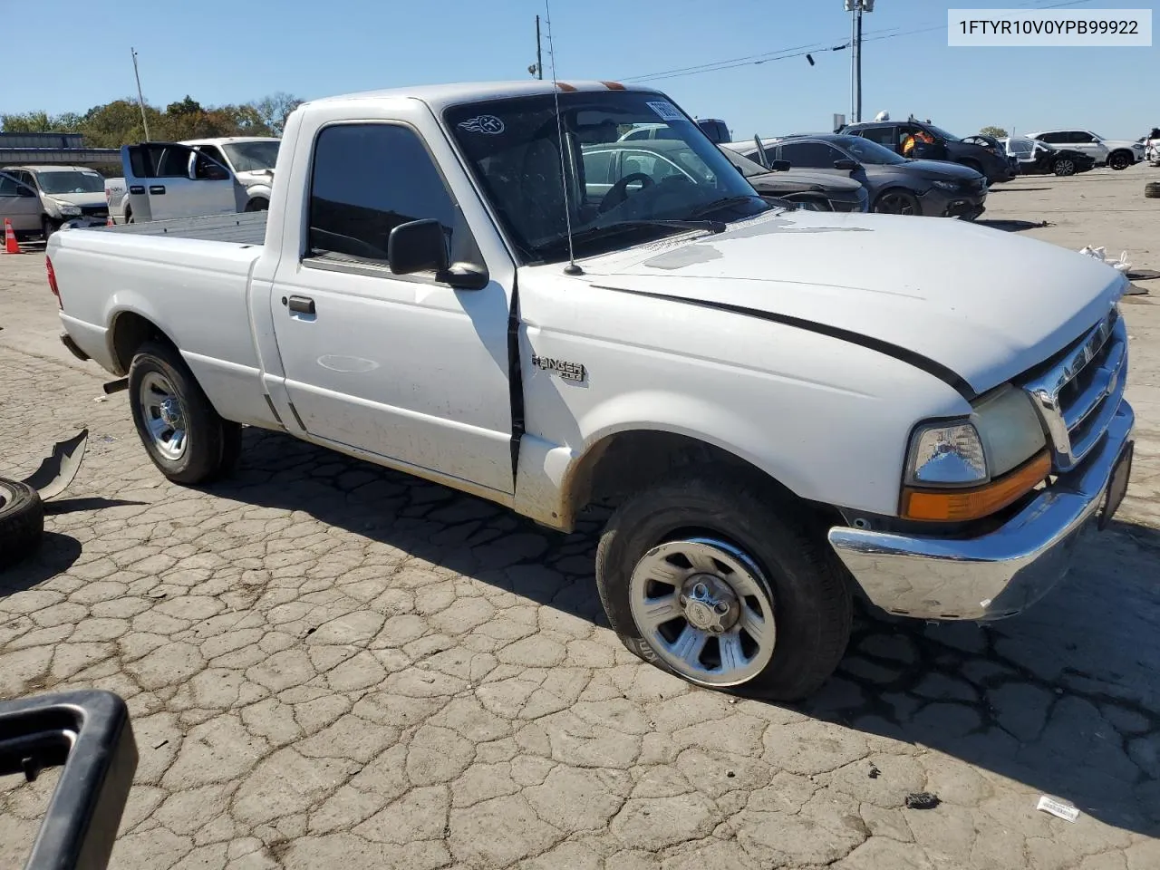 2000 Ford Ranger VIN: 1FTYR10V0YPB99922 Lot: 76609164