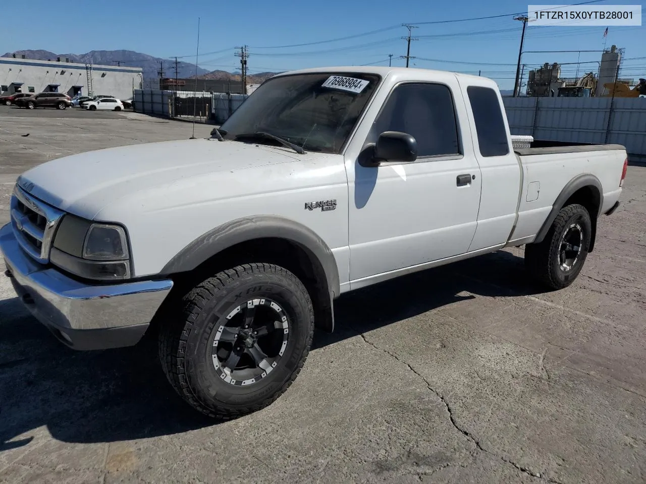 2000 Ford Ranger Super Cab VIN: 1FTZR15X0YTB28001 Lot: 76968984