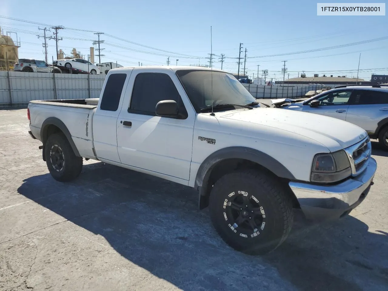 2000 Ford Ranger Super Cab VIN: 1FTZR15X0YTB28001 Lot: 76968984